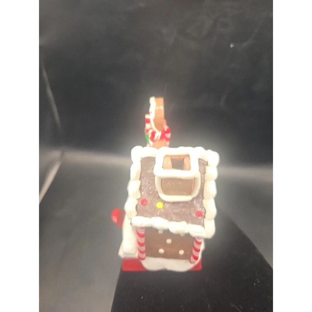 Gingerbread House w Gingerbread Girl Christmas Stocking  Hanger  Cast Iron Base